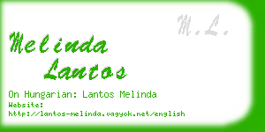 melinda lantos business card